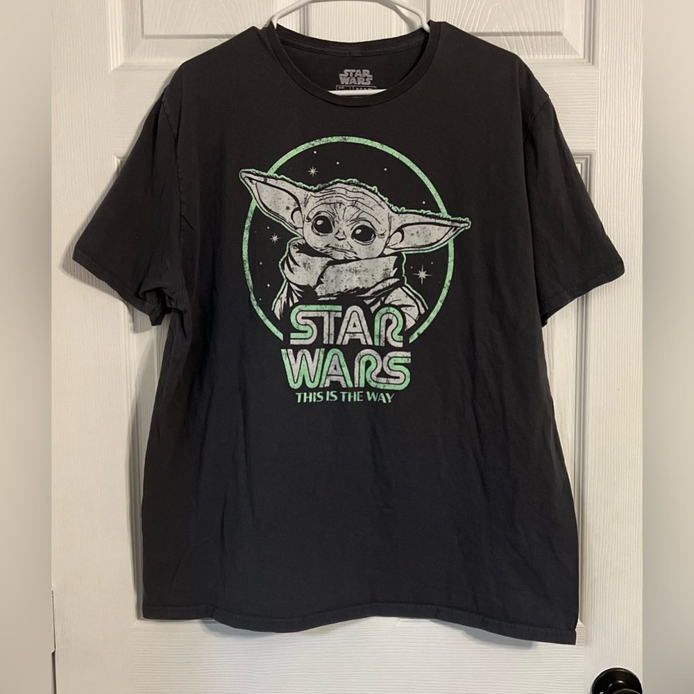 Mad Engine Star Wars Baby Yoda Gray & Green Tshirt Men’s Xxl Short Sleeve